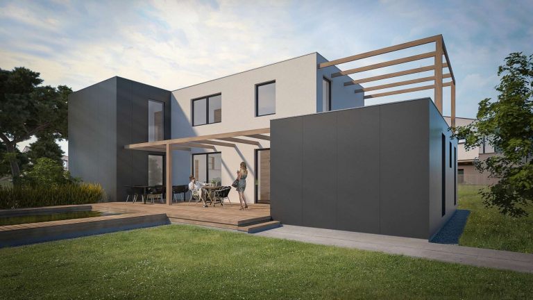 Vizualizace modulu XL řady Space - venkovní pohled 